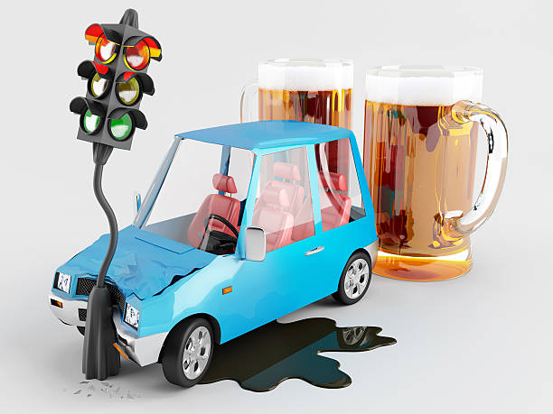 Car accident caused by alcohol